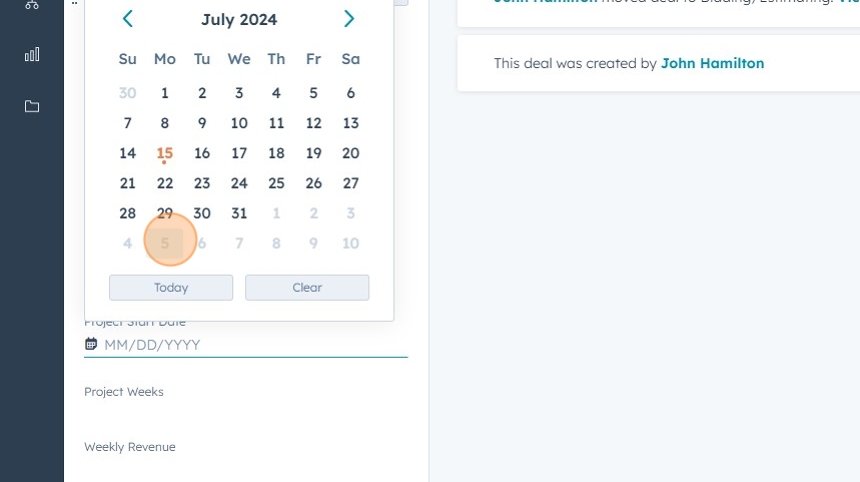 Select Month and Day