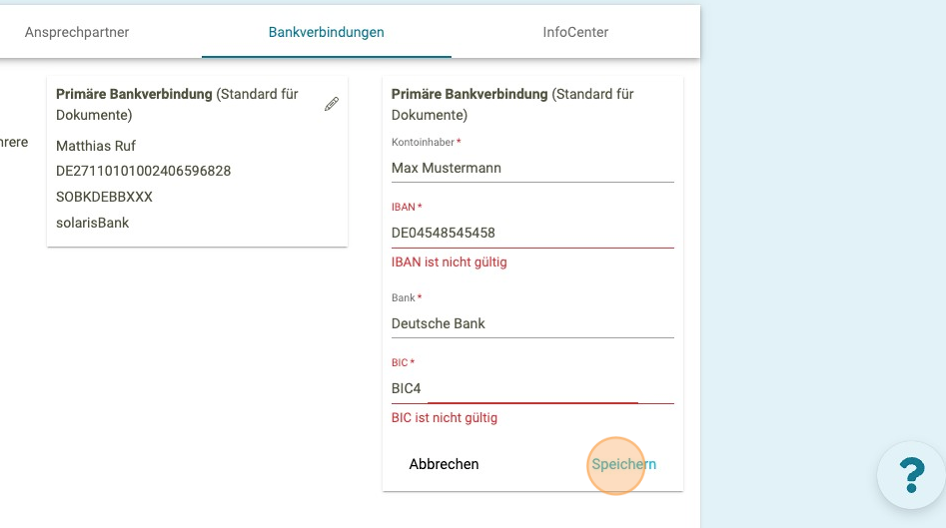 Bankverbindung hinterlegen 6 - faktoora - faktoora -