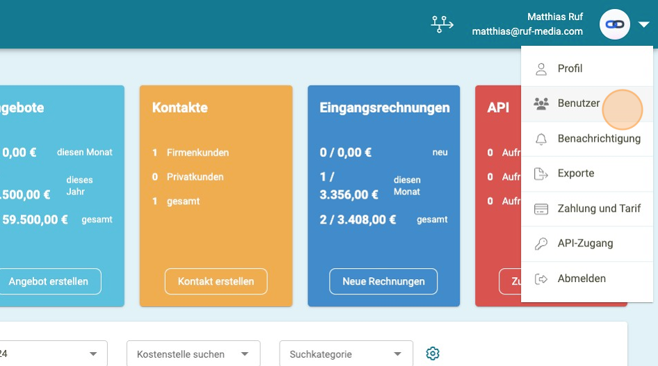 Benutzer erstellen 2 - faktoora - faktoora -