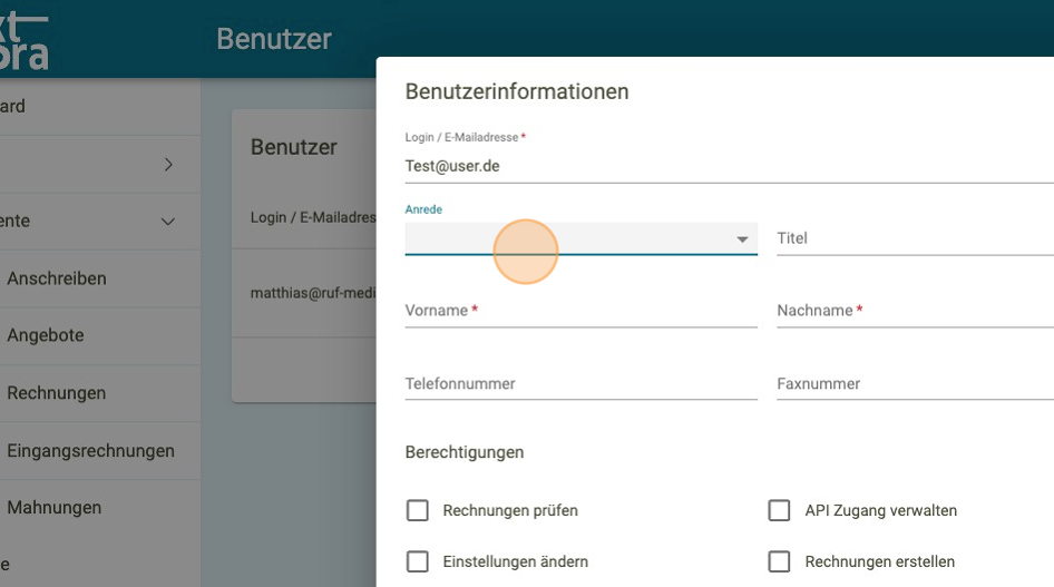 Benutzer erstellen 5 - faktoora - faktoora -