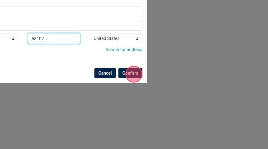 confirm button in the vostelesys portal