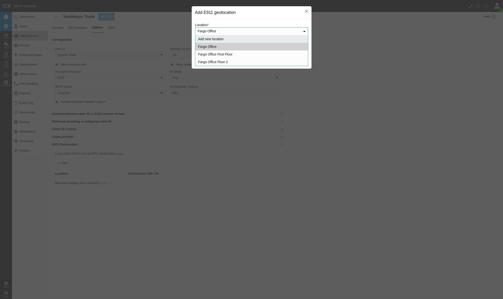 add new location in location drop-down