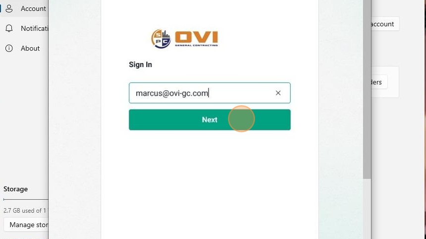 Login prompt