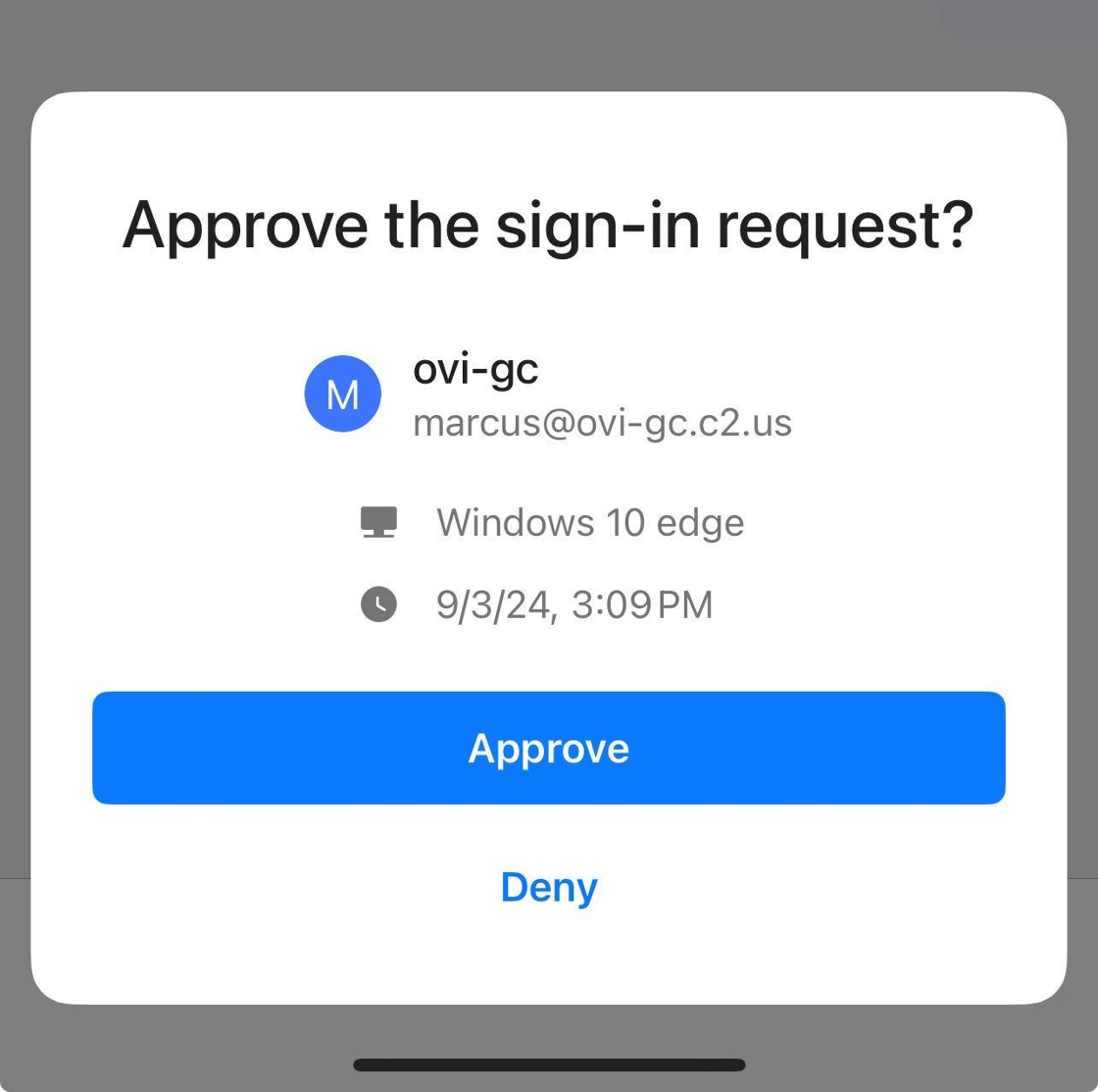Approve sign-in request