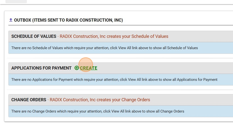 Create button