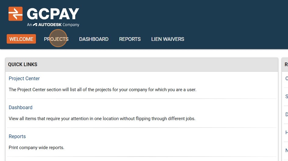 GCPay login screen