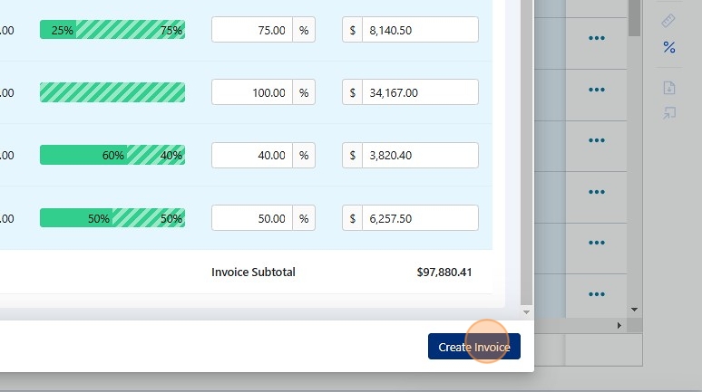 Click Create Invoice