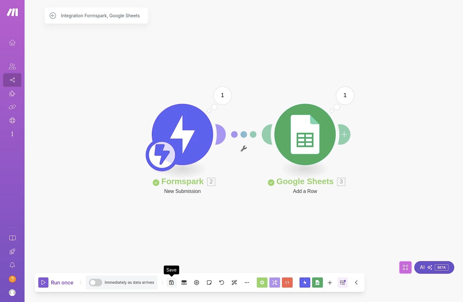 Saving final configuration