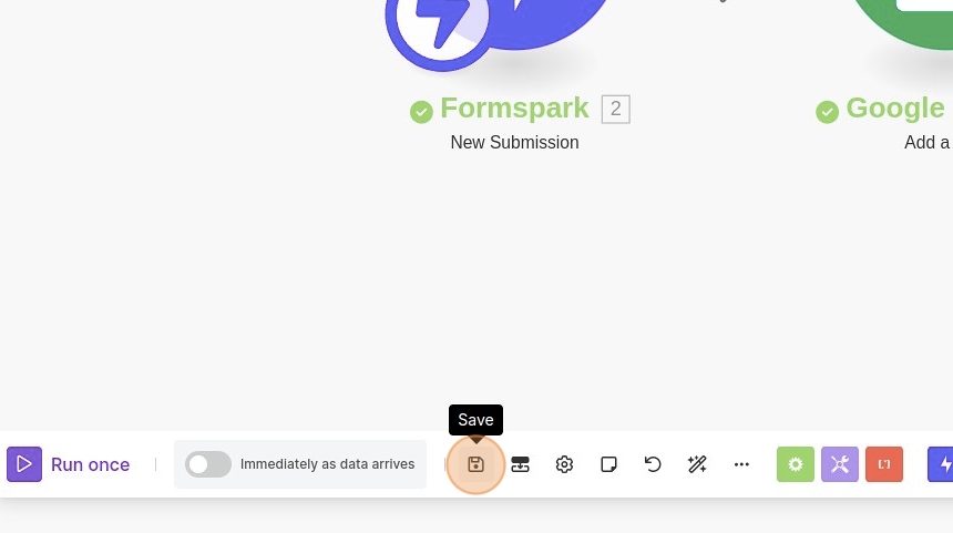Saving final configuration
