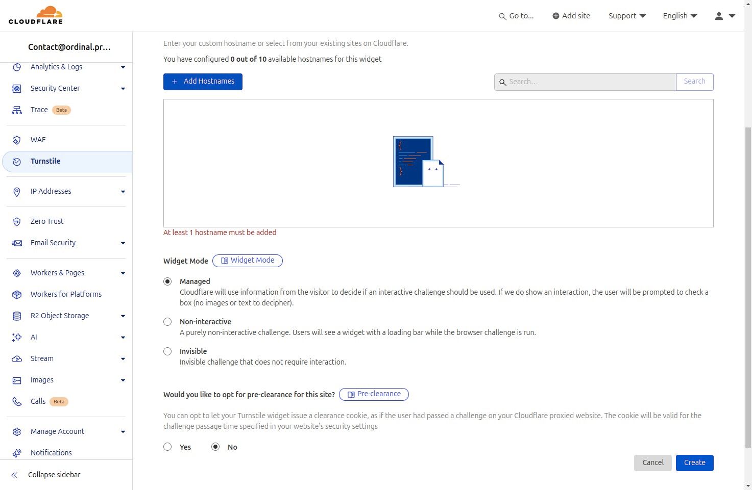 Adding your domain as a hostname