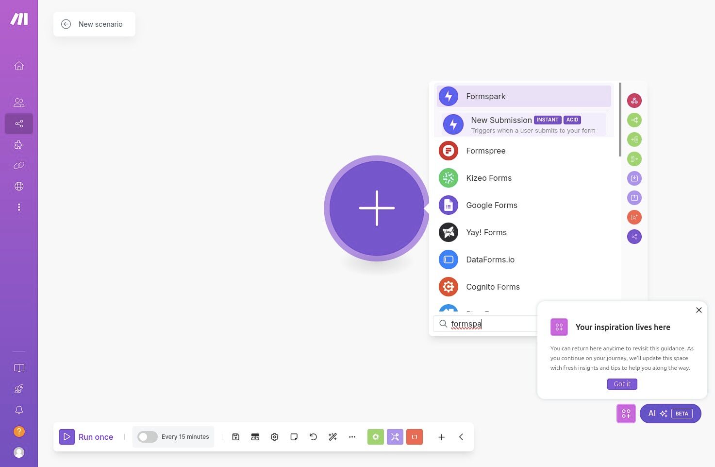 Selecting New Submission