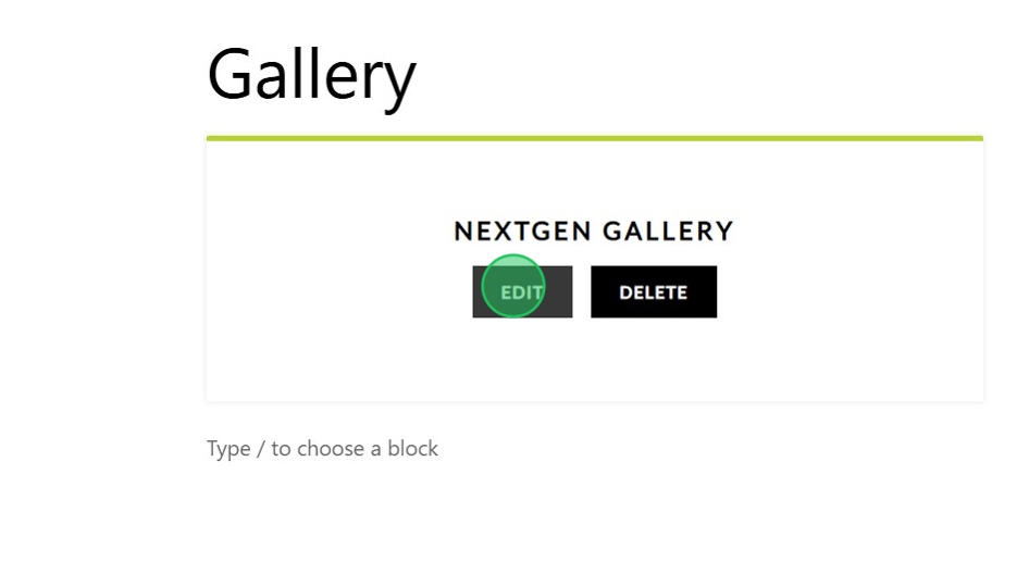 edit gallery button