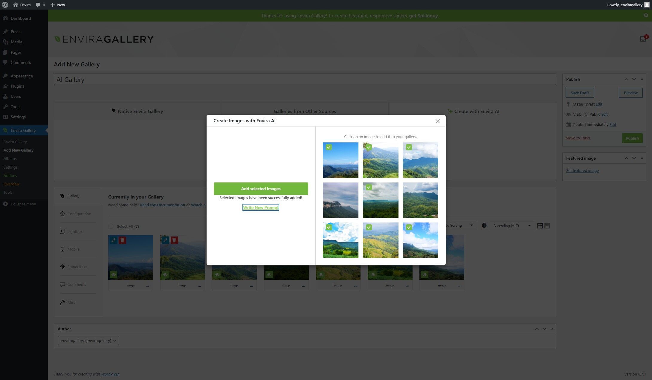 link to write new prompt