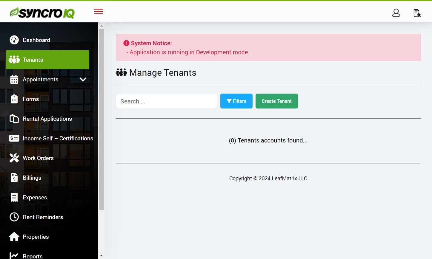 Use the Create Tenant action