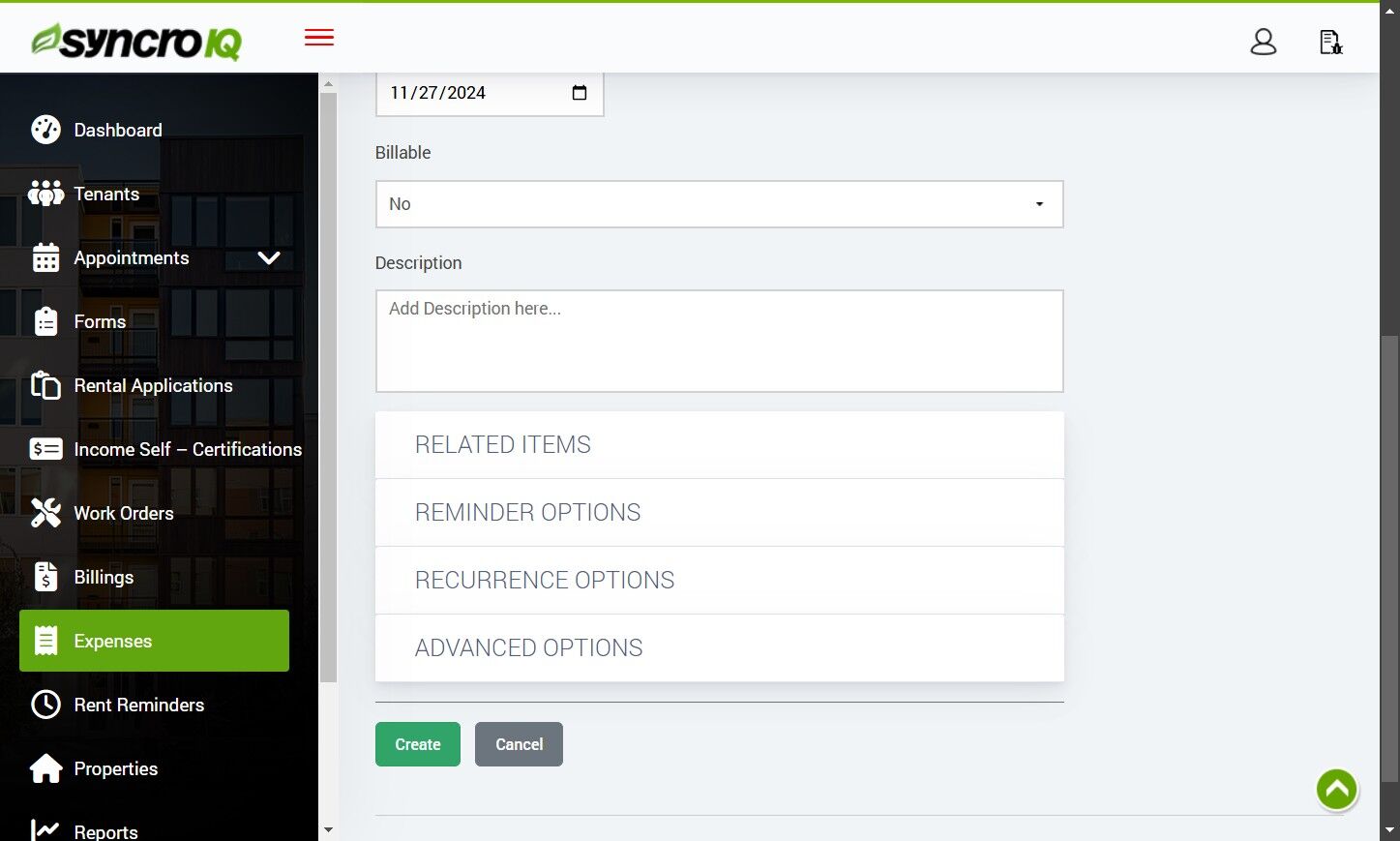 Create Button