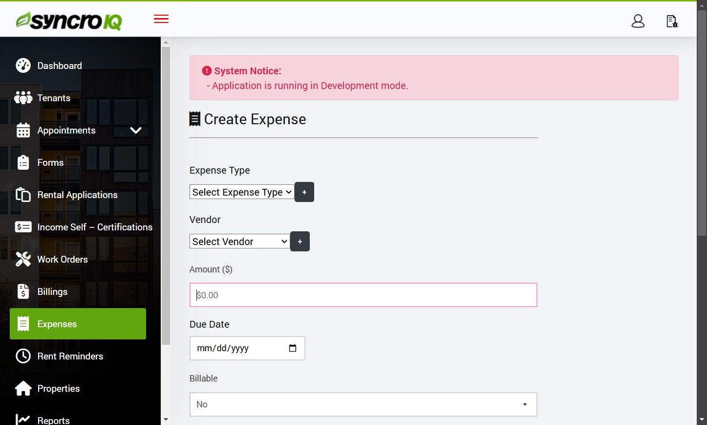 Amount Entry