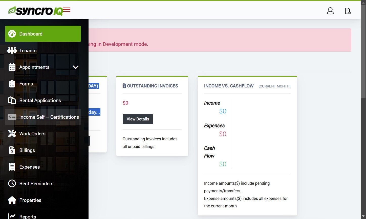 Income Self-Certifications Module
