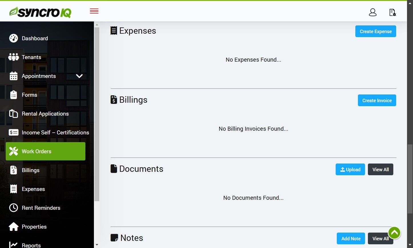 Check Billings tab in the Work Order