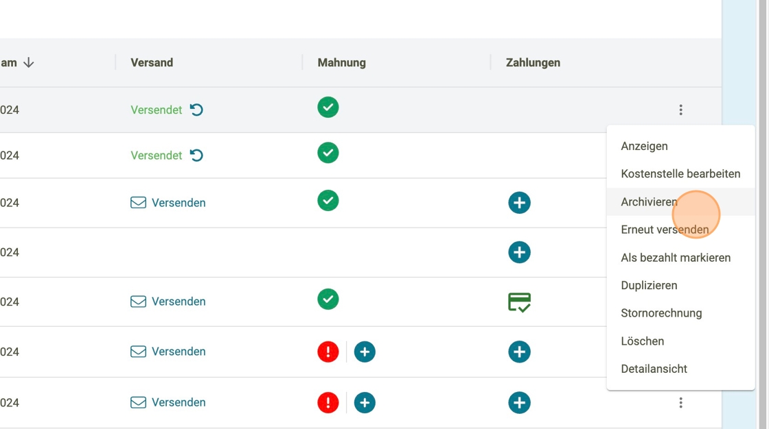 Archivierungsfunktion: Rechnungen und eingehende Rechnungen 3 - faktoora - faktoora -