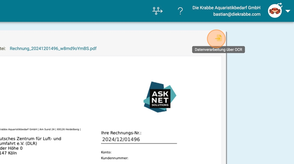 OCR für eingehende PDF Rechnungen 5 - faktoora - faktoora -