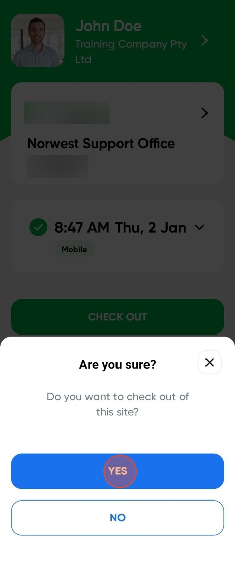 Confirm checkout