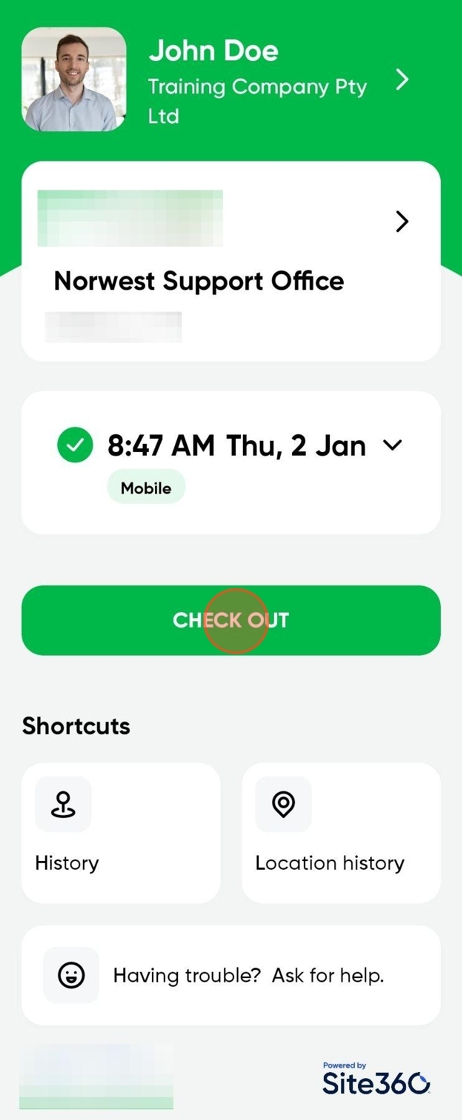 Check Out button