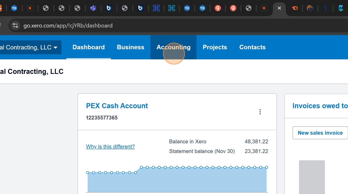 Login to Xero and access Accounting