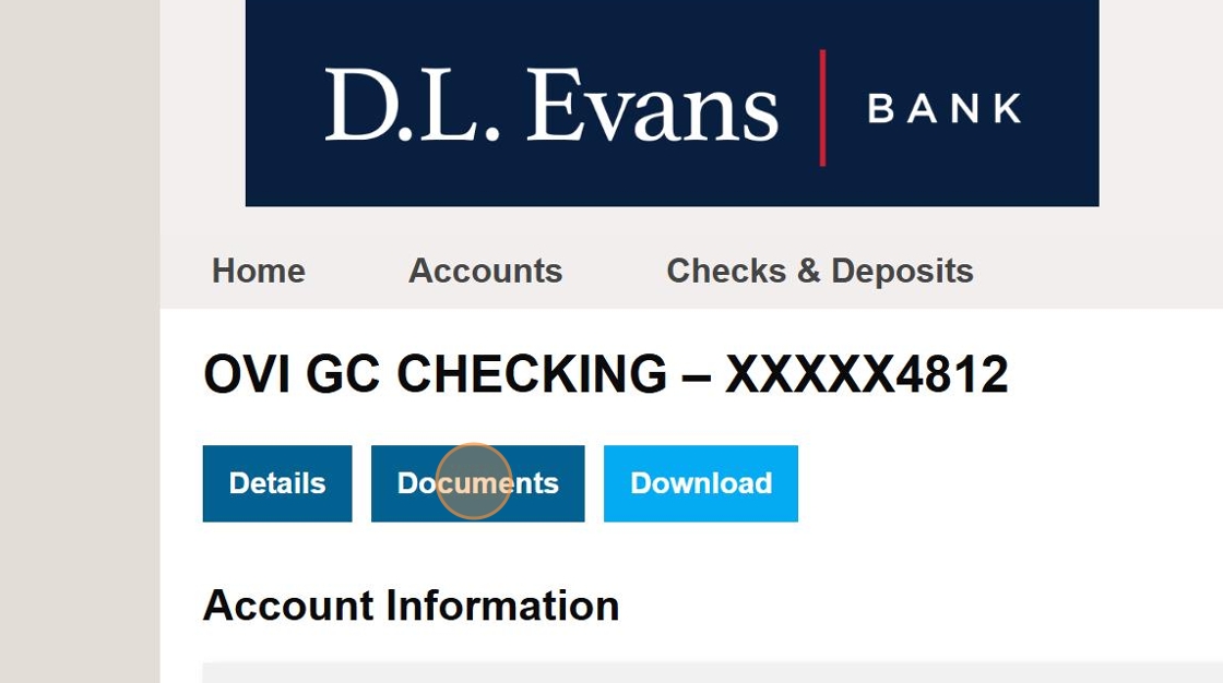 Screenshot showing Documents tab selection