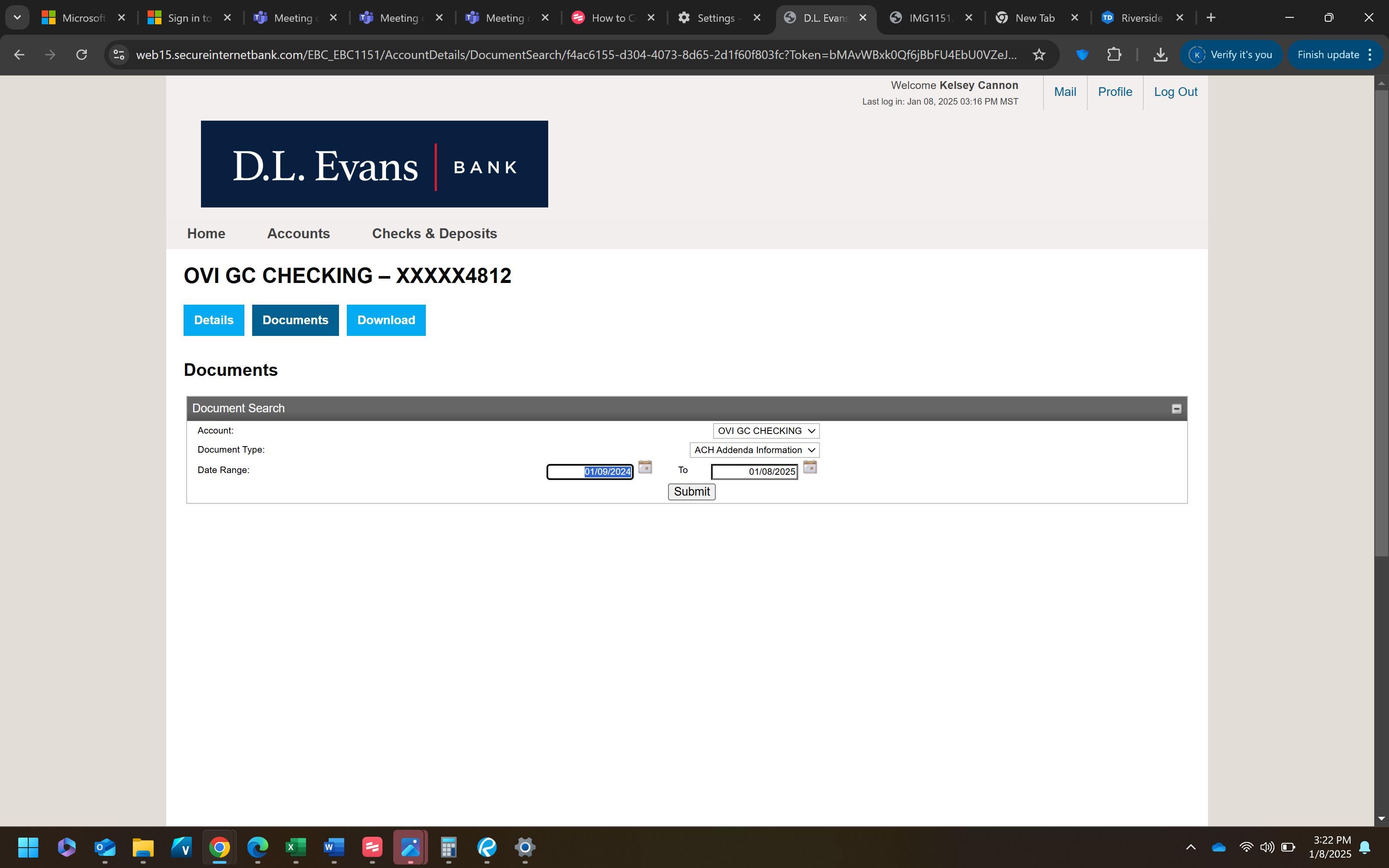 Screenshot showing report type dropdown