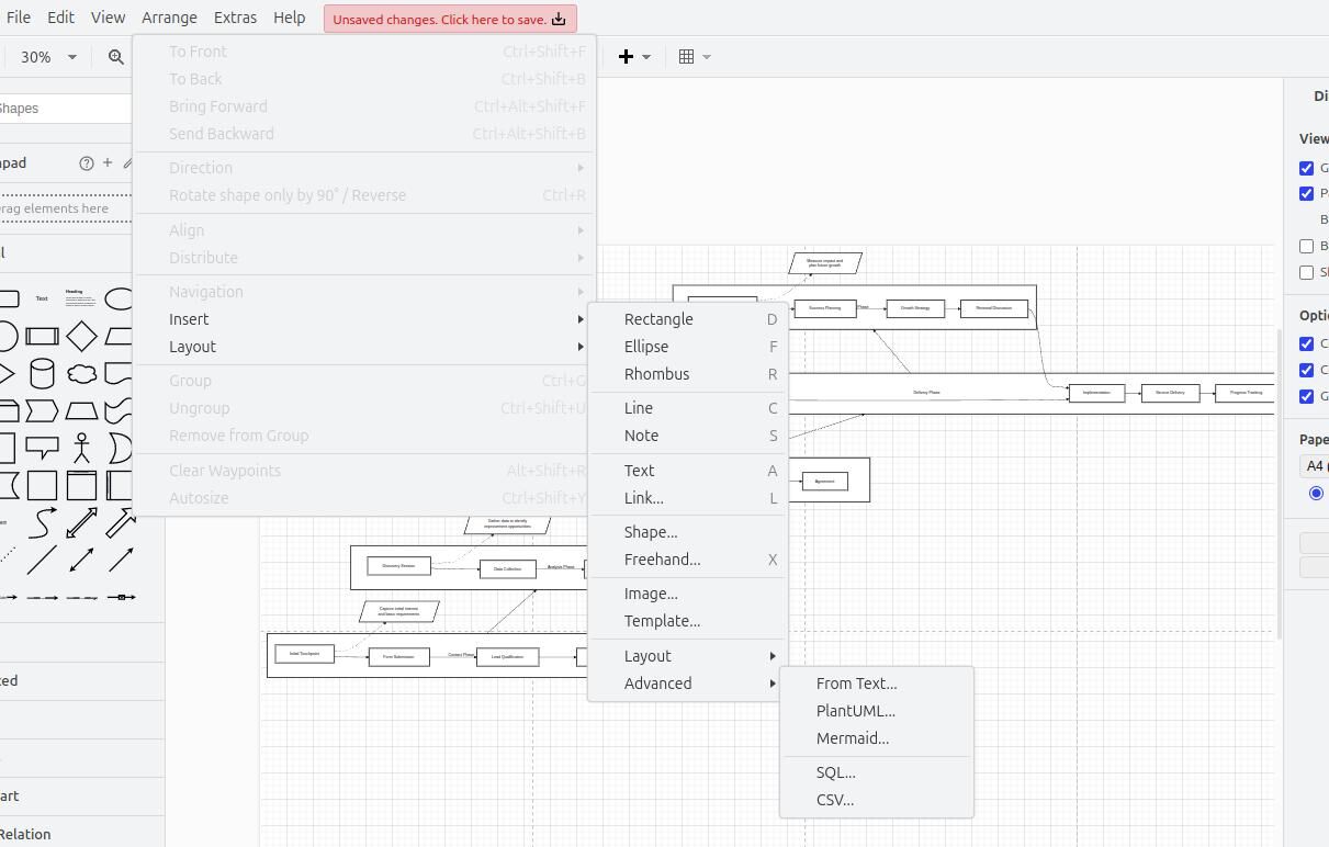 Accessing Mermaid import in draw.io