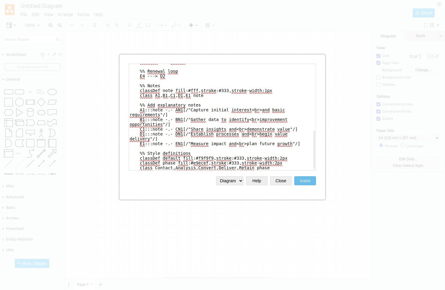 Inserting the Mermaid diagram