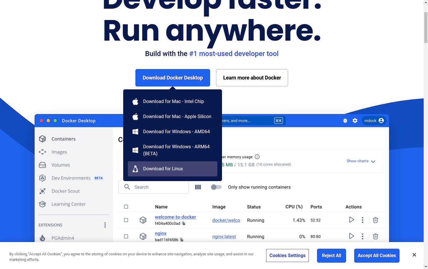 Docker installation guides for different operating systems
