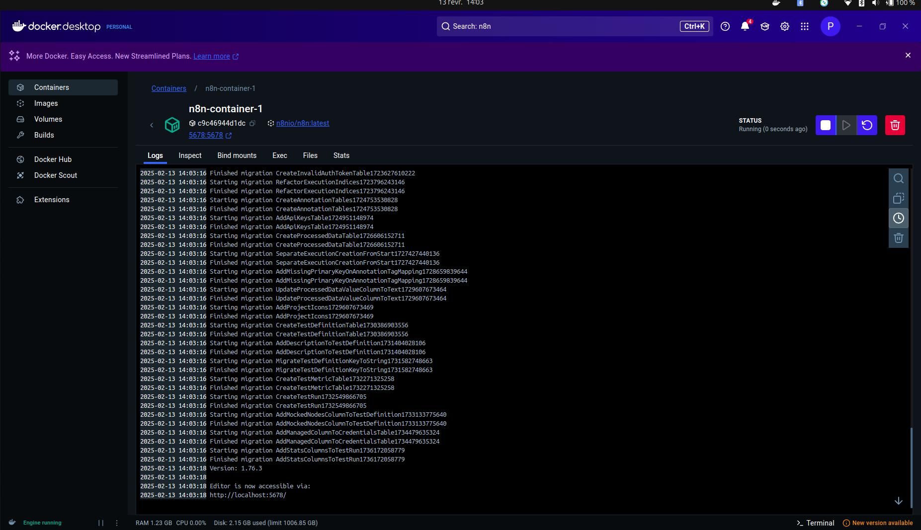 Accessing n8n through your browser