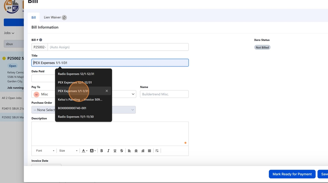 Screenshot showing properly formatted title