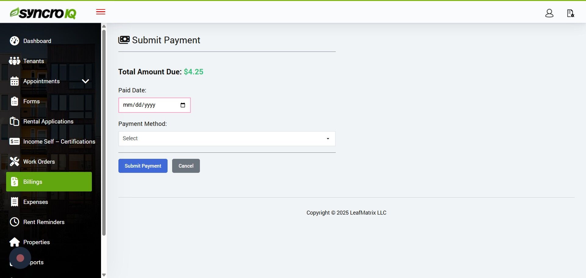 Enter Paid Date