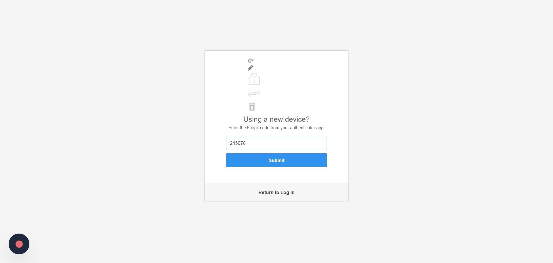 Submit the authorization or verification
