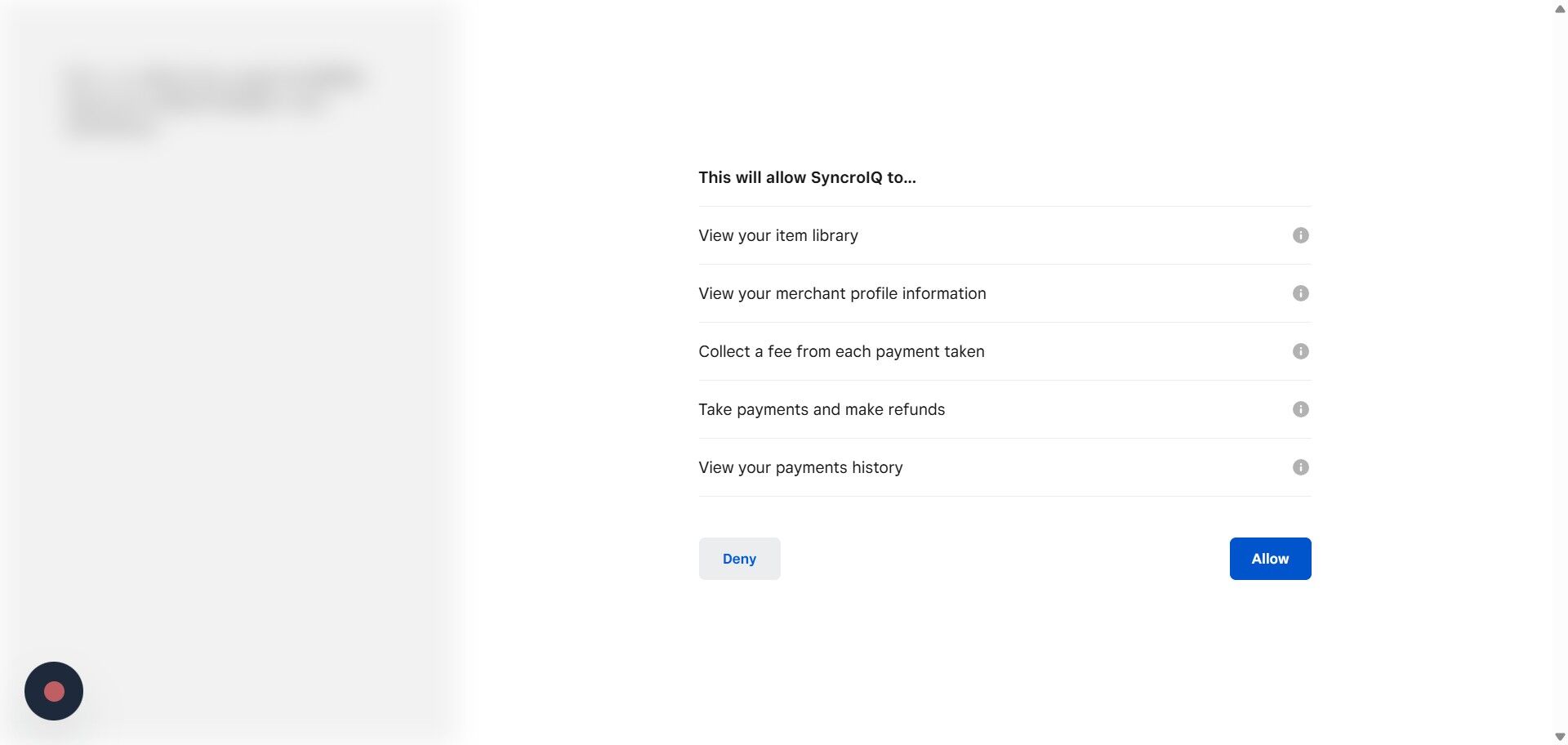 Authorize SyncroIQ permissions
