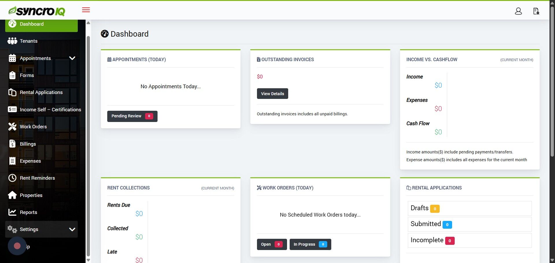 Open the SyncroIQ sidebar after login