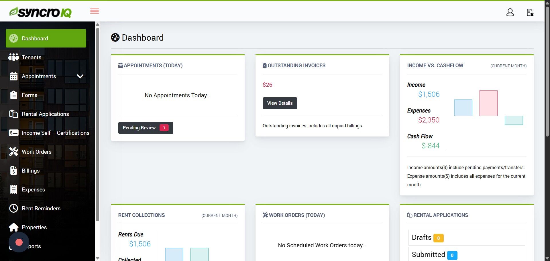 Open SyncroIQ and show the sidebar