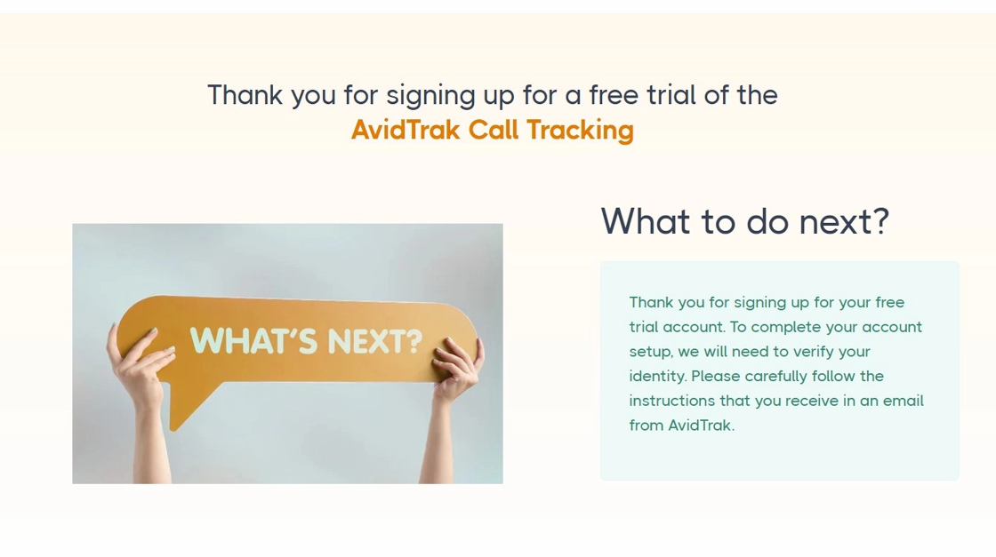 AvidTrak Trial Account