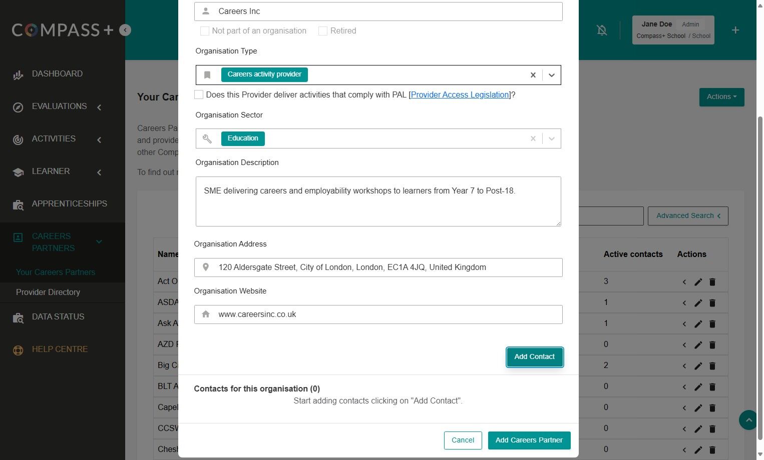 Adding Careers Partners directly into Compass+ – The Careers ...