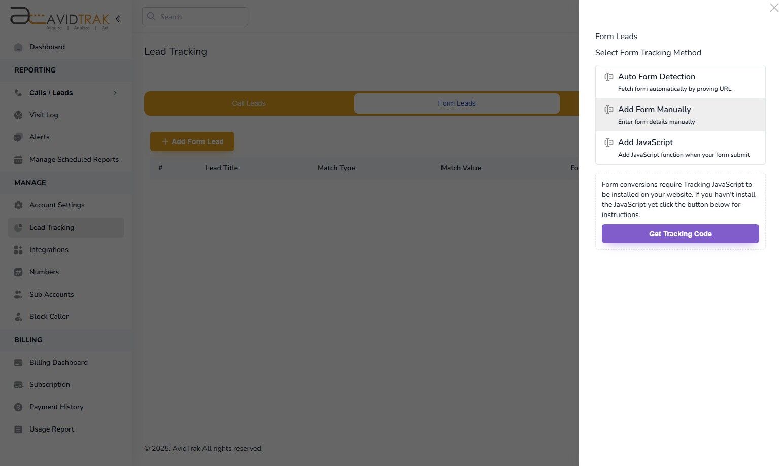 Form Tracking Manual