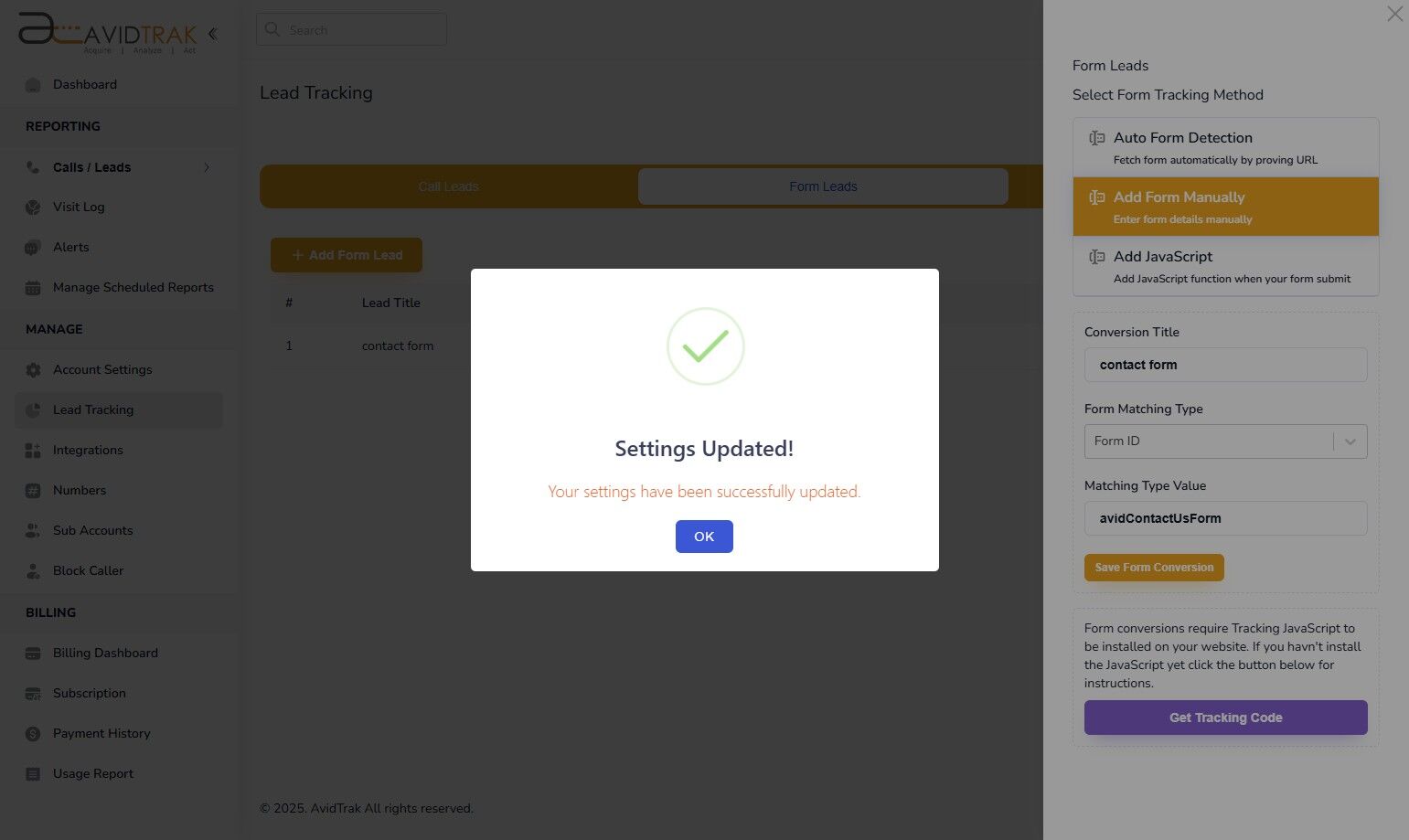 Form Tracking Manual