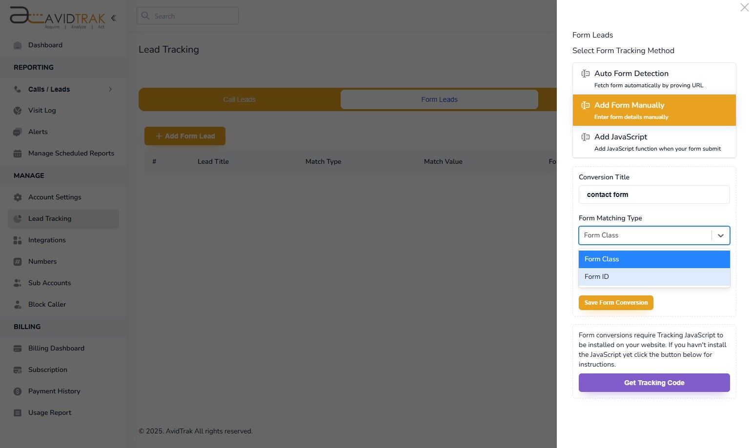 Form Tracking Manual