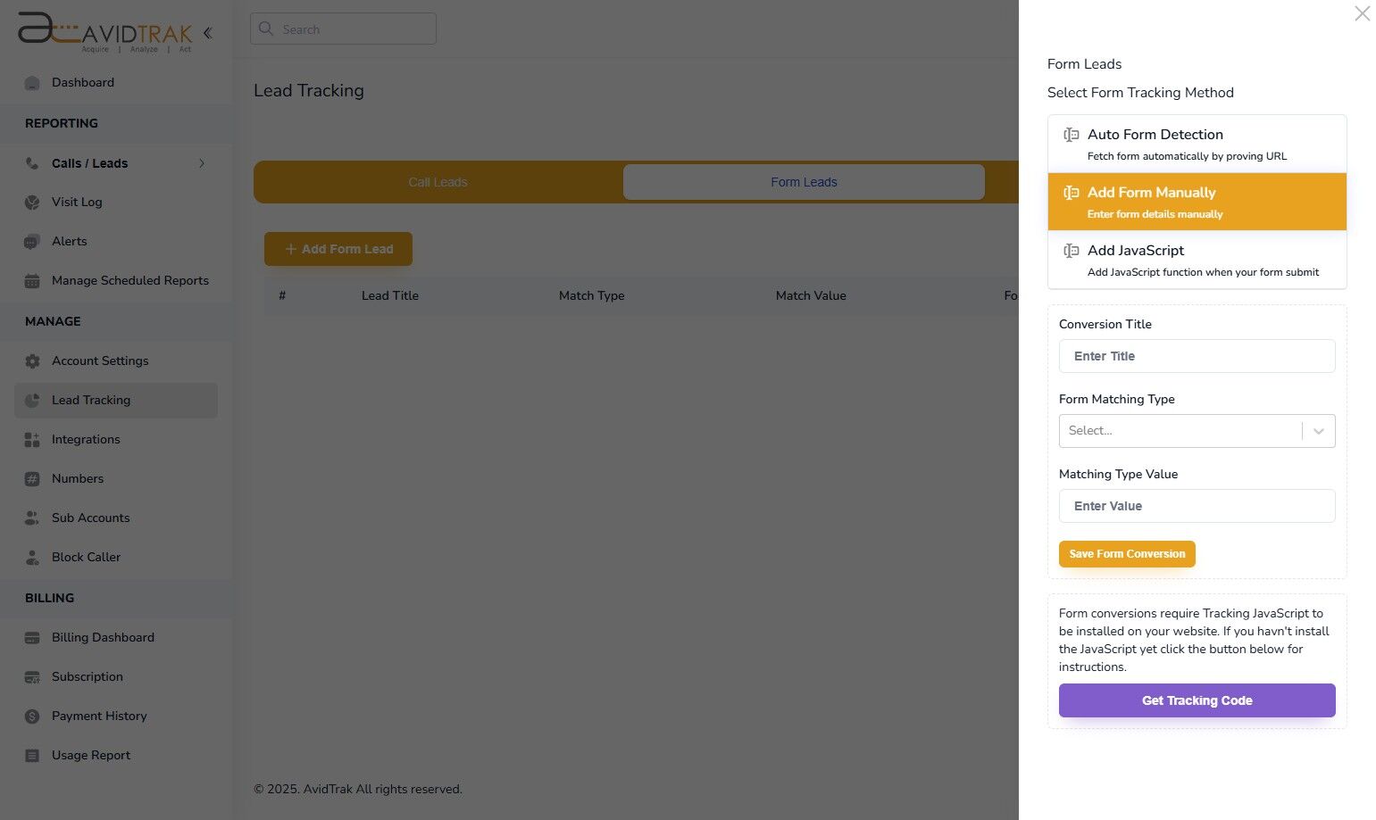 Form Tracking Manual