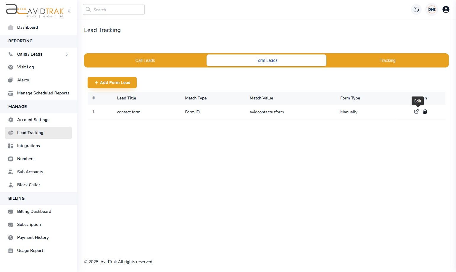 Form Tracking Manual