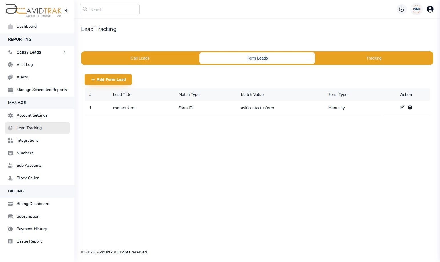 Form Tracking Manual