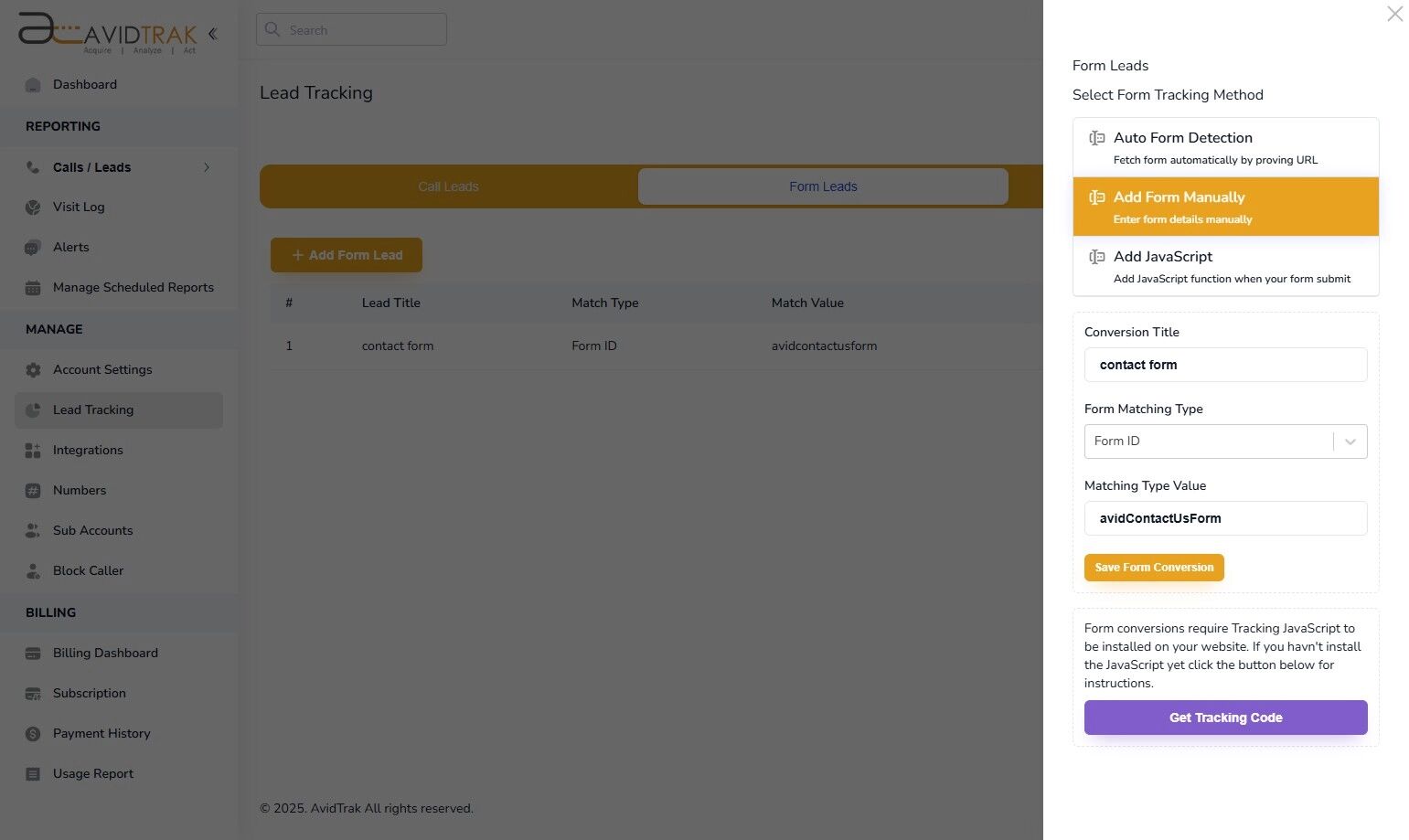 Form Tracking Manual