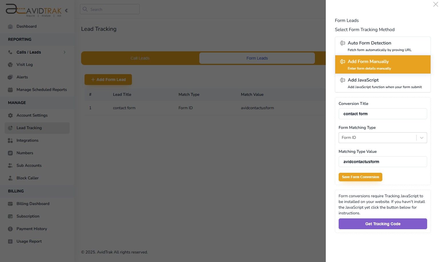 Form Tracking Manual