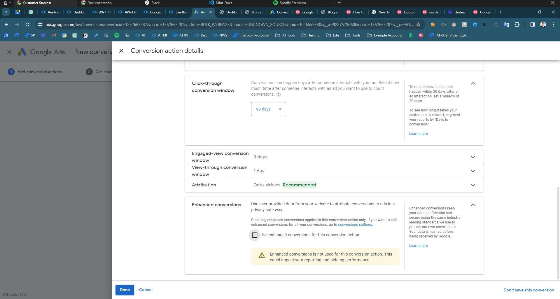 click on done, and ignore the instructions to set up a code on your website
